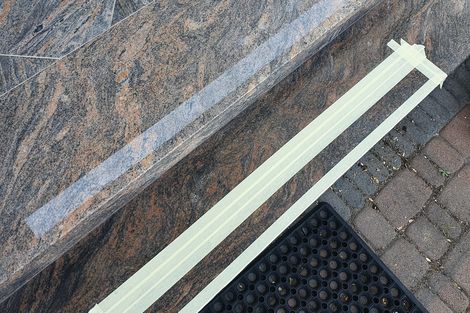 Slip resistance granite stairs