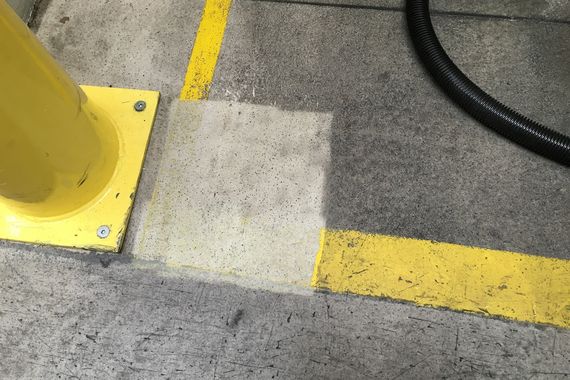 removal of painted floor markings