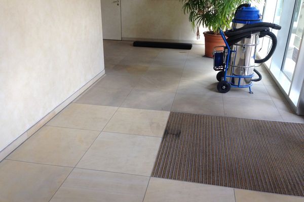 cleaning sandstone floor