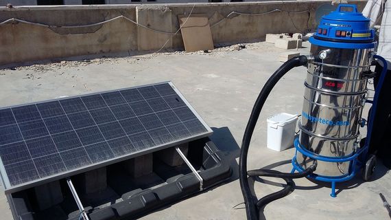 cleaning solar panels