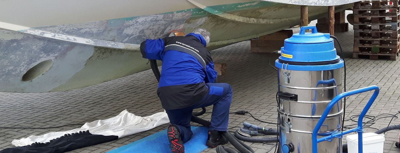 Limpieza de barcos sin alta presión, sin agua, sin química