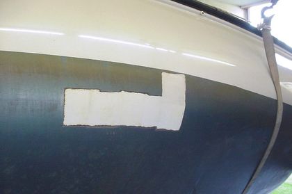 paint removal from fiberglass boat