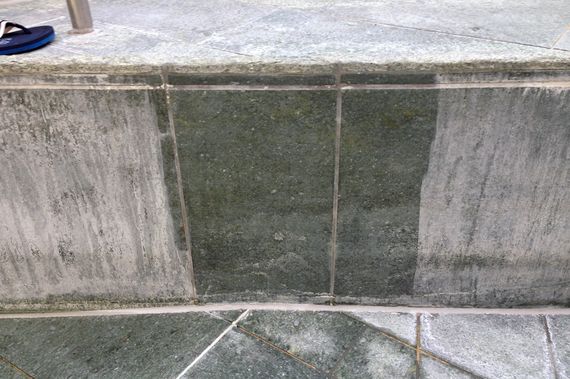 lime on natural stone
